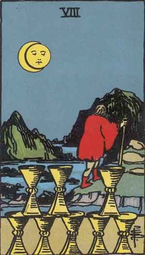 Eight of Cups Tarot Cards